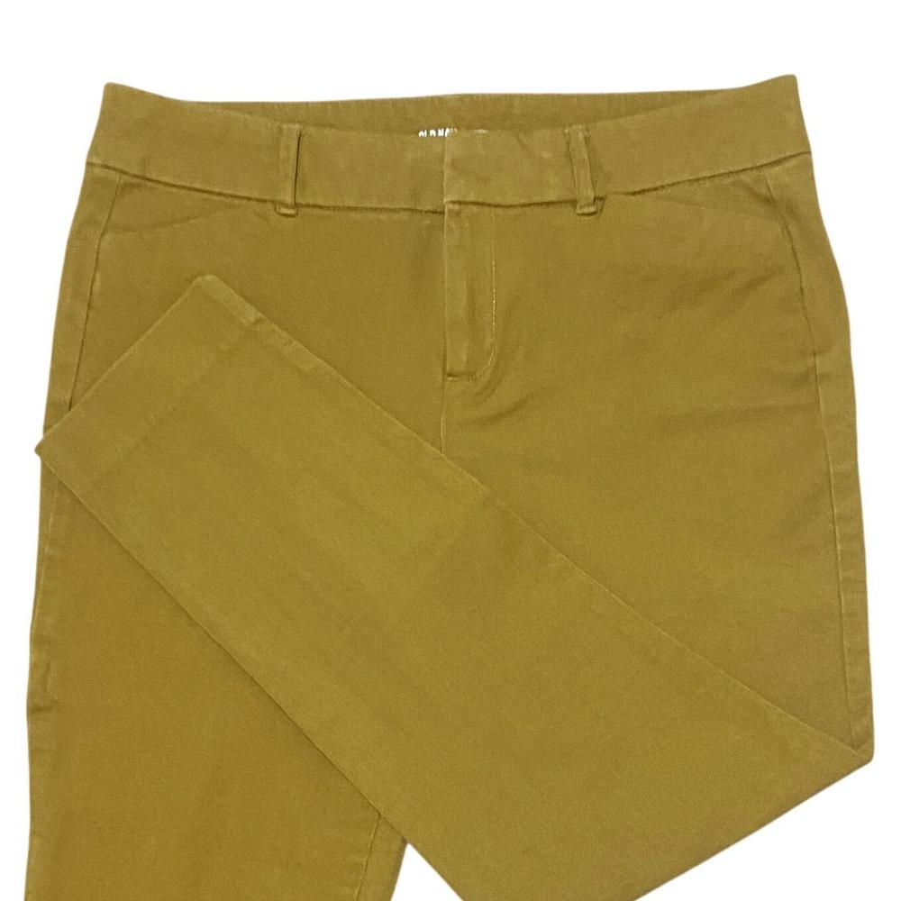 Old Navy Pixie Ankle Pants Mustard‎ Yellow Stretch Cotton Blend Women's Size 8